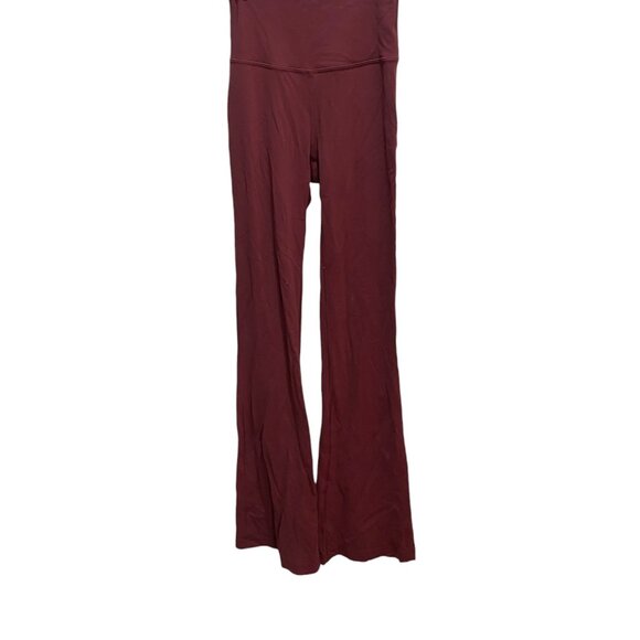 Lululemon Groove Super-High-Rise Flare Pant Nulu Size 2 🍷 Red Merlot - Picture 6 of 13